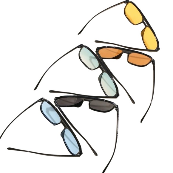 Women Square Stud Decor Suitable Sunglasses - Picture 4 of 5